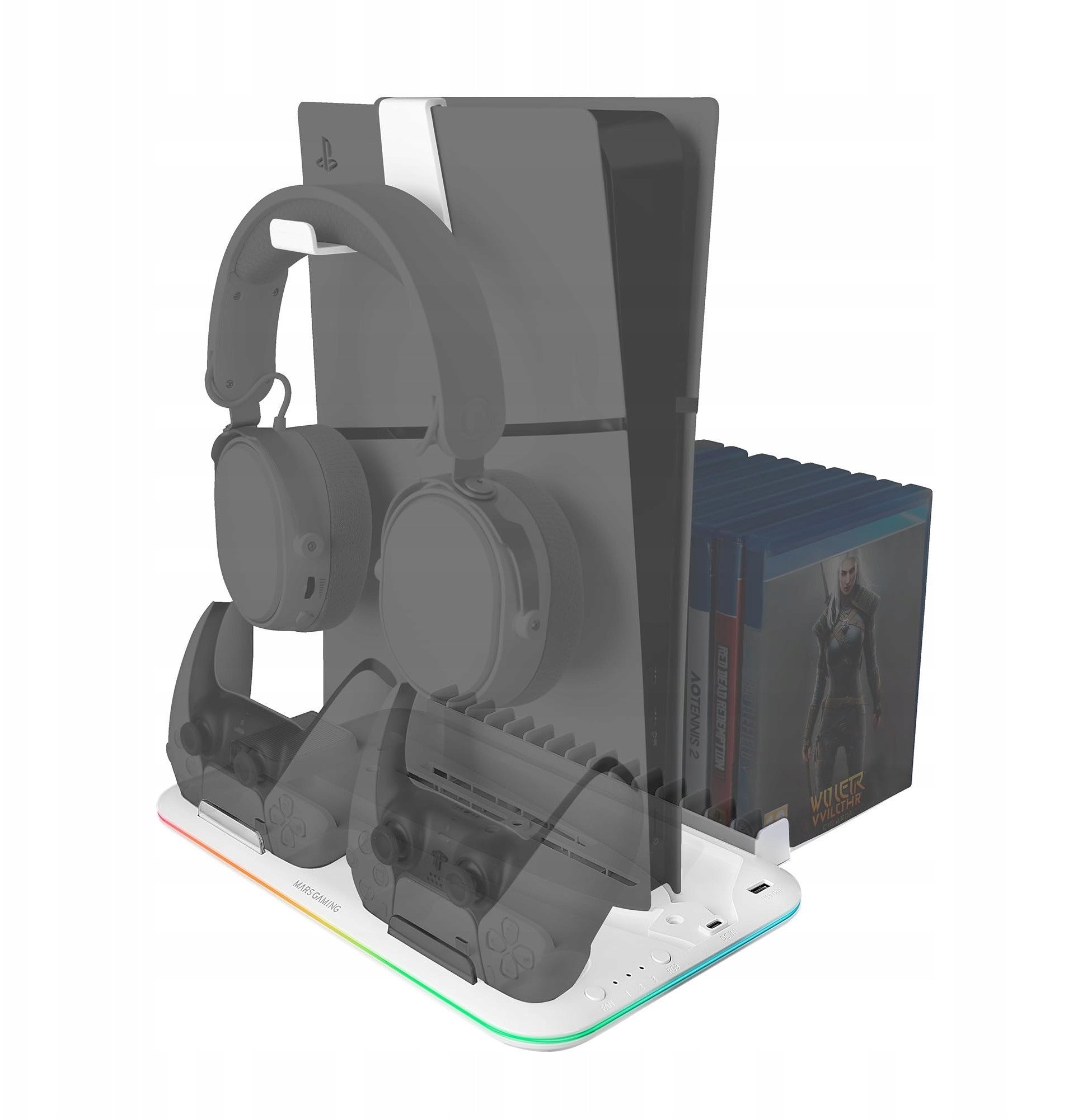 Mars Gaming MPS5B2 Многофункциональная подставка для PS5 с охлаждением / RGB