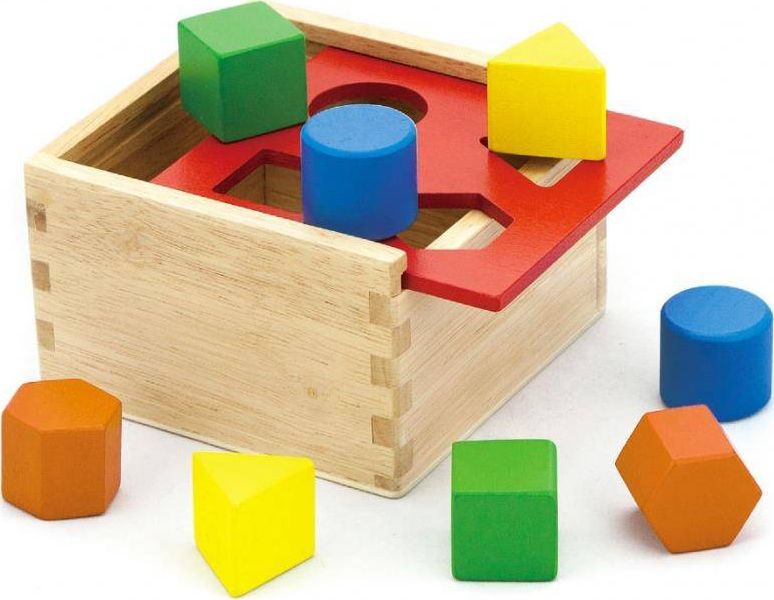 Viga Toys Drewniany Sorter Kształtów Kolorowe Figury Viga Toys