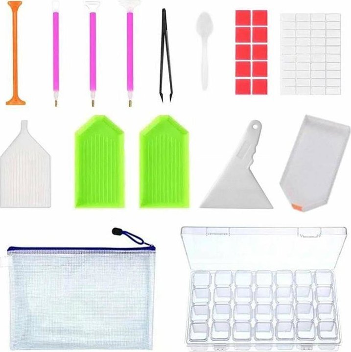 Aptel Zestaw do Haftu Diamentowego Diamond Painting Malowanie Diamentami 24sztuki AG979