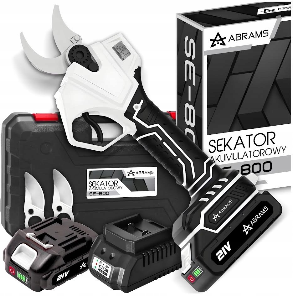 SEKATOR AKUMULATOROWY NOŻYCE DO GAŁĘZI ŻYWOPŁOTU ELEKTRYCZNY OGRODOWY 2 AKU