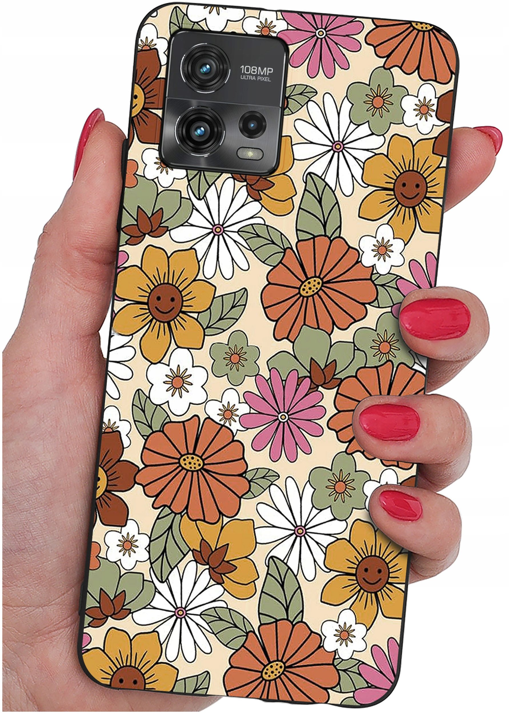 Etui do Motorola Moto G72 WZORY |SILIKONOWE MATT CASE + SZKŁO 9H