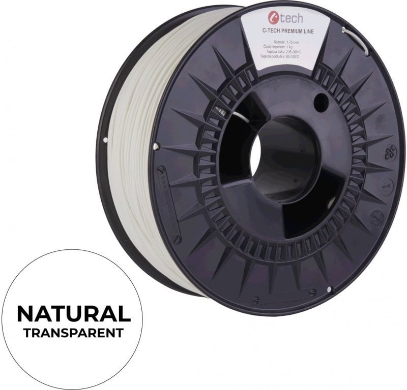 C-Tech C-TECH Filament PREMIUM LINE TPU 90A elastyczny naturalny 1,75mm