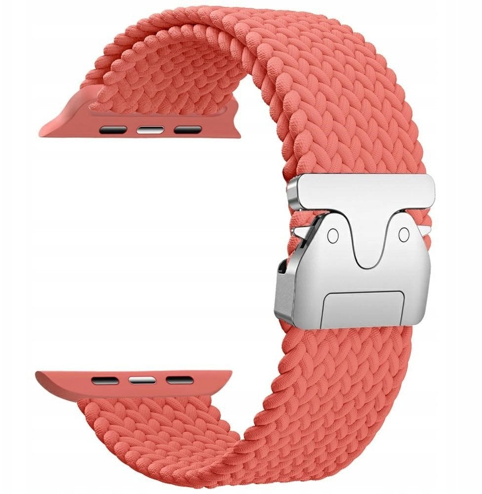 Pasek Beline Woven Nylon Parachute do Apple Watch 42/44/45/49mm różany czerwony