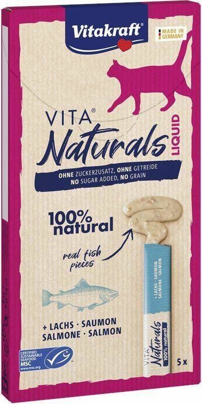 Vitakraft VITAKRAFT KOT 6x15g NATURALS LIQUID SALMON /11