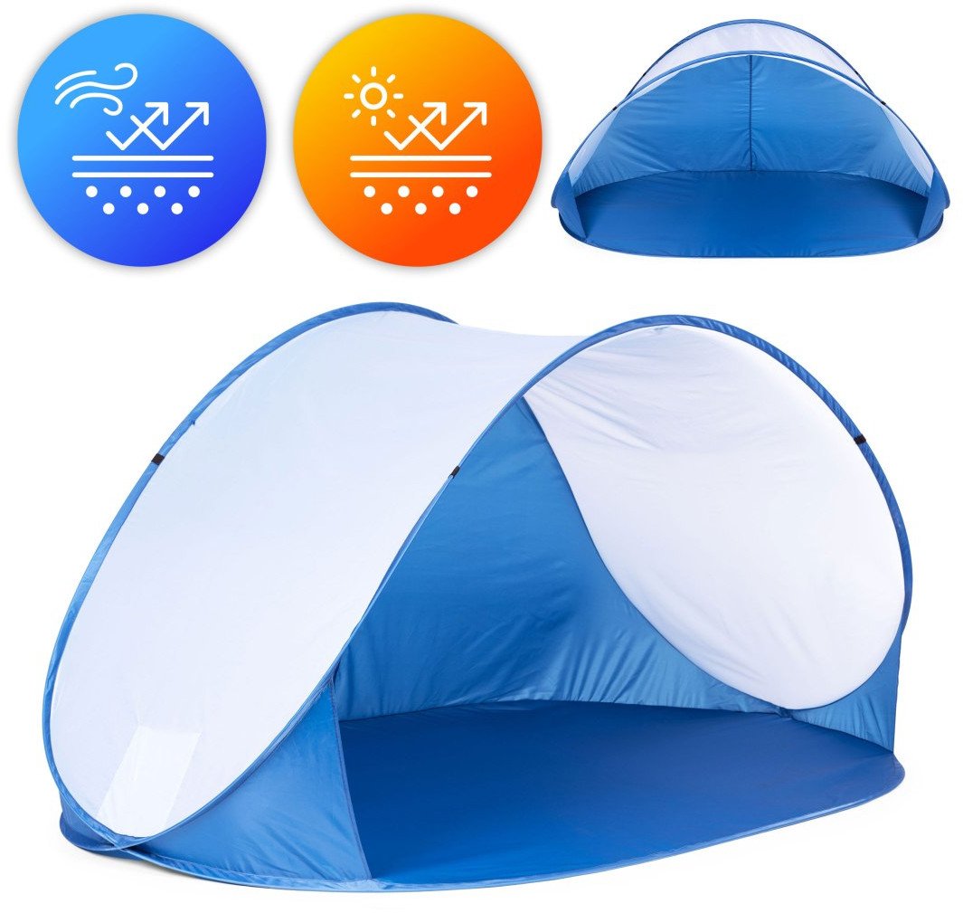 Namiot plażowy parawan samorozkładający na plażę basen ogród niebieski MultiGarden