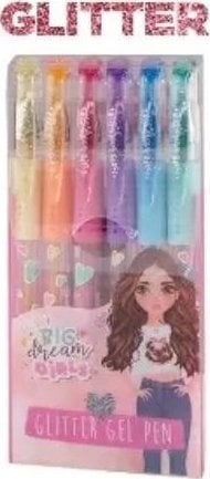 Długopis żelowy brokatowy 6 kolorów