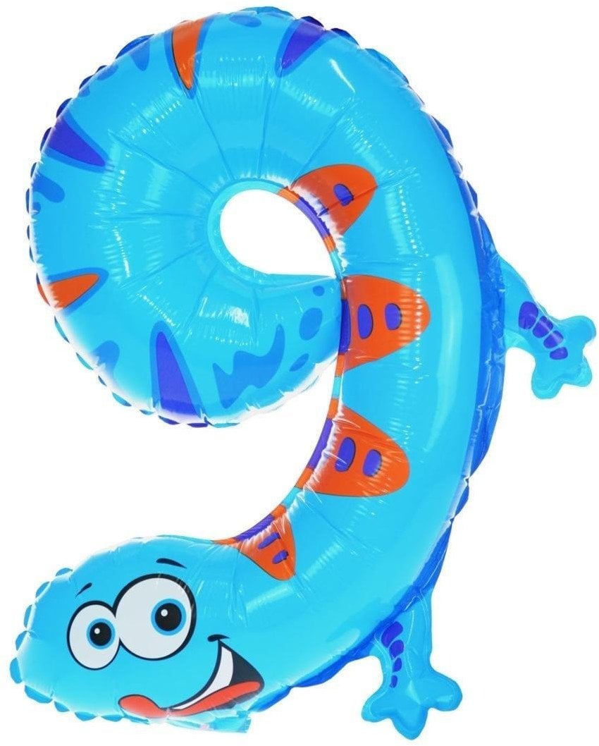 Balon foliowy cyferka 9 zwierzątko