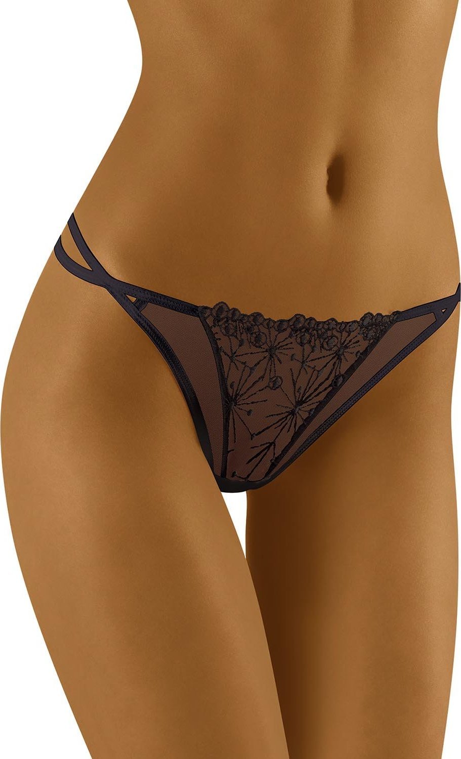 Wolbar Wol-Bar Maracca czarny M Majtki stringi