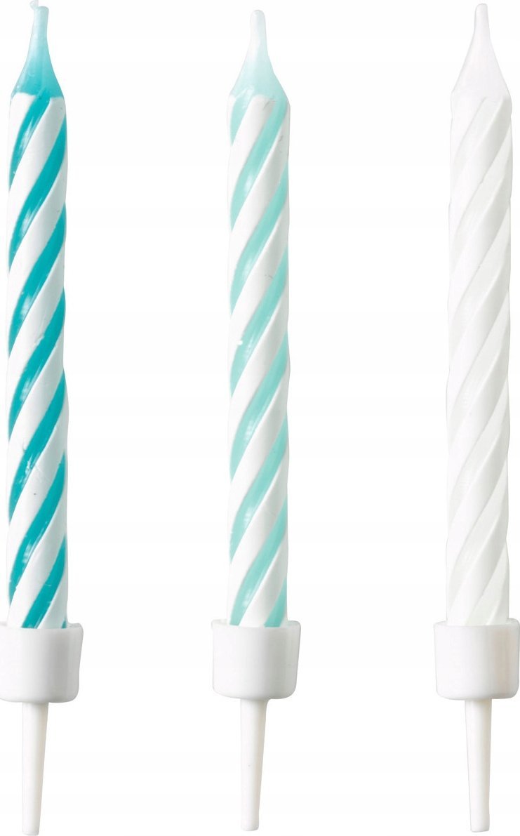 AMSCAN Świeczki urodzinowe turkusowe 10 sztuk 9904365