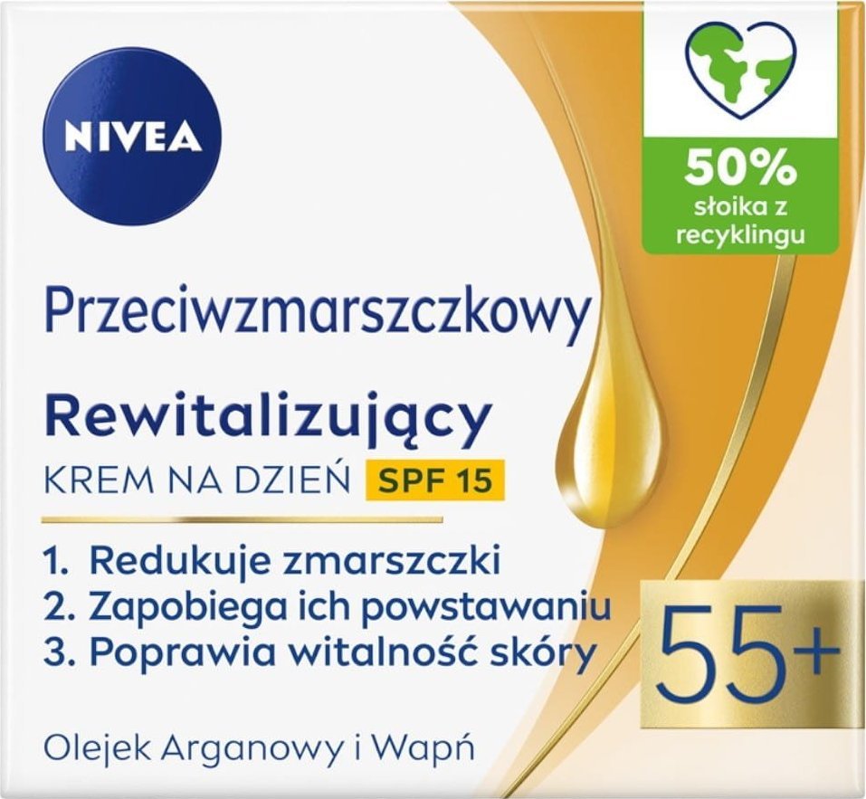 Nivea Przeciwzmarszczkowy+ ujędrniający krem na noc 55+ 50ml