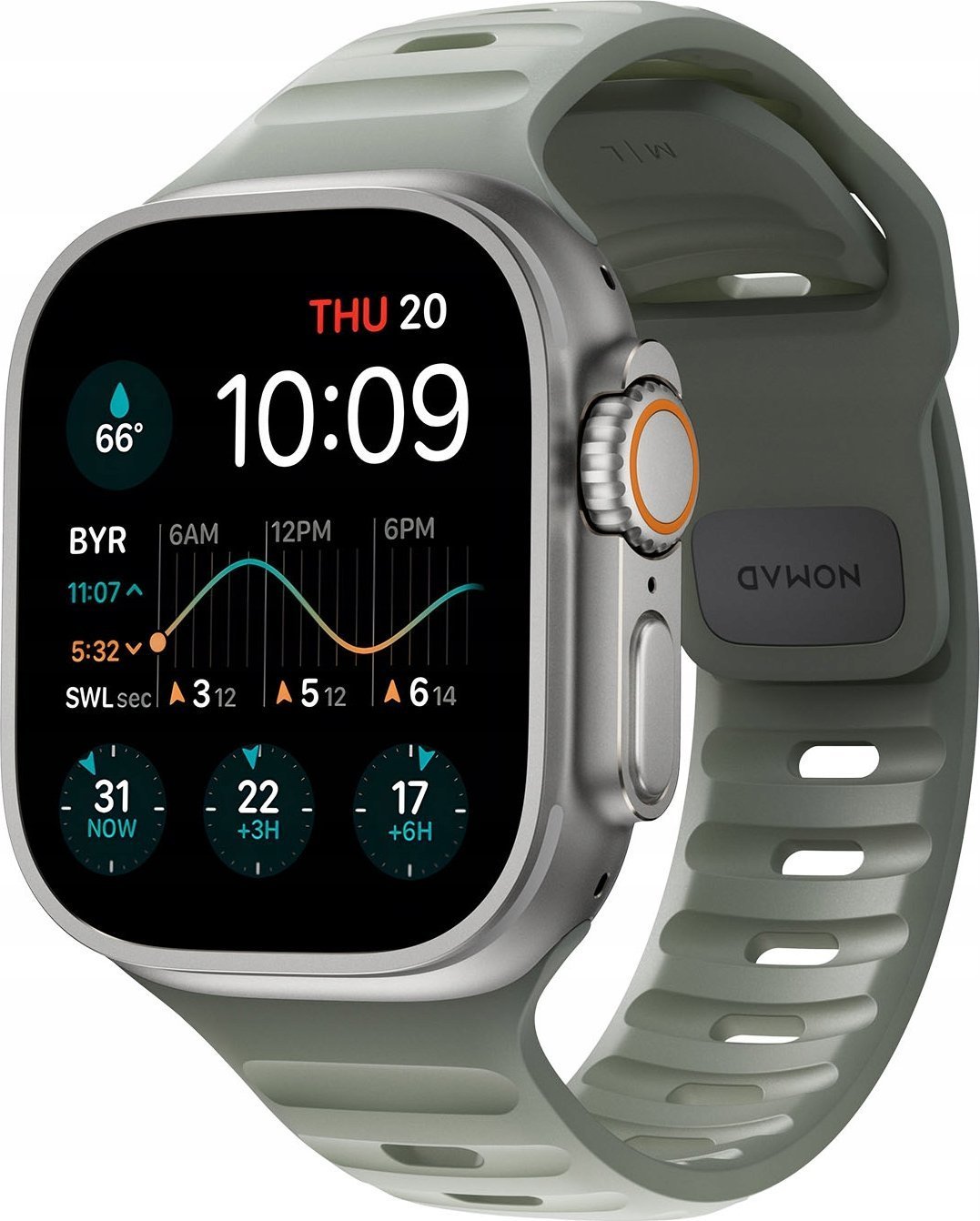 Nomad Nomad Sport Strap M/L, coastal rock - Apple Watch Ultra 2/1 (49mm) 9/8/7 (45mm)/6/SE/5/4 (44mm)/3/2/