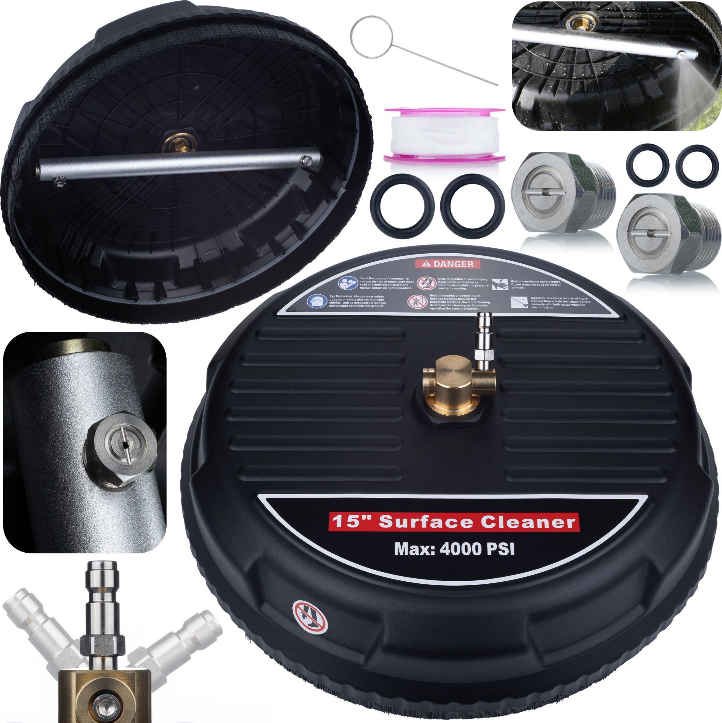 Rosfix SZCZOTKA T-RACER DO PATIO TARASU KOSTKI KARCHER SZYBKOZŁĄCZKA GWINT 1/4