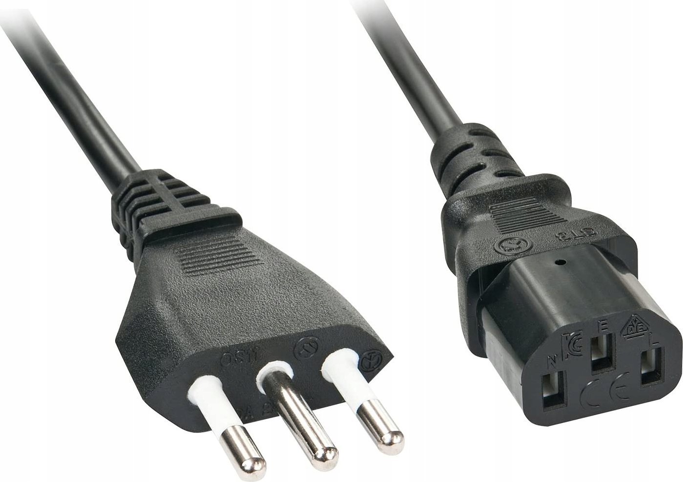 Kabel zasilający Lindy IEC-Netzkabel Italien IEC320 C1 2m