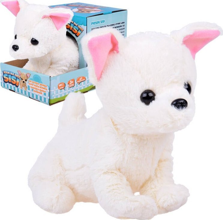 Interaktywny pluszowy Piesek SISI Rusza Głową Szczeka Merda Ogonem ZA5363