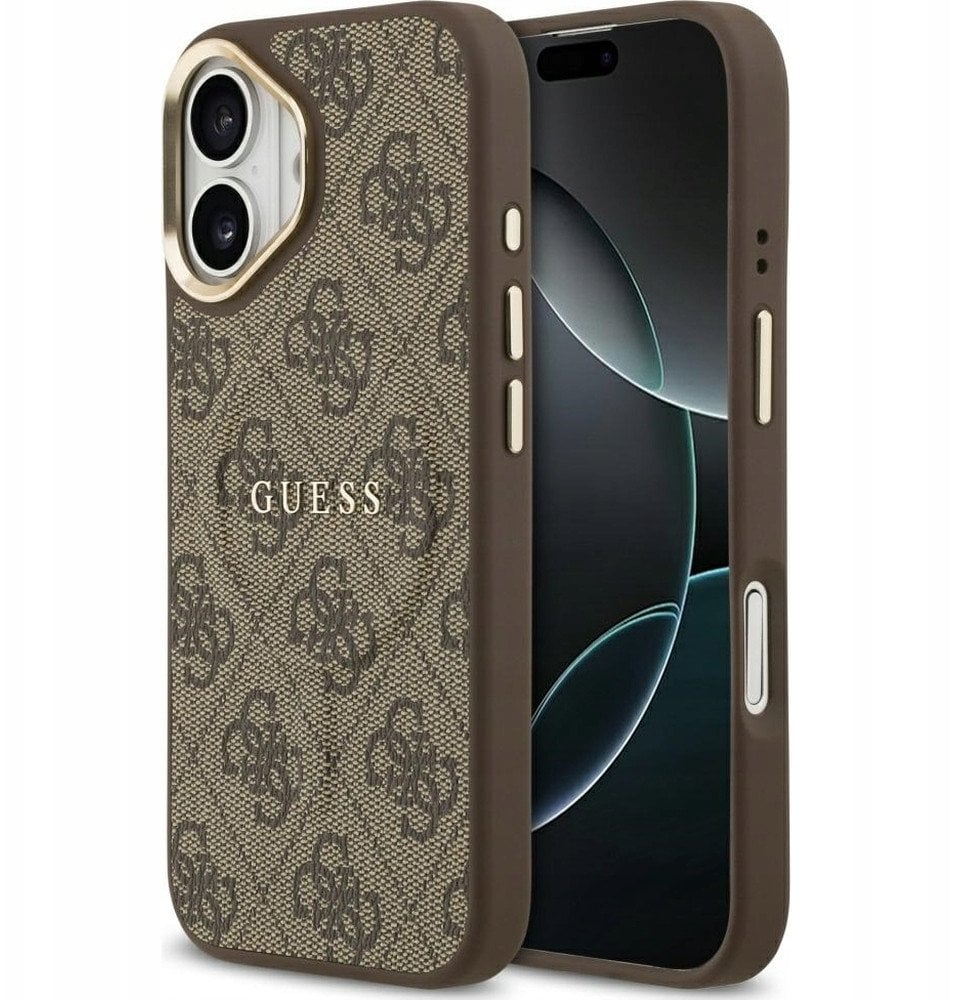 GUESS futerał do IPHONE 17 kompatybilny z MagSafe GUHMP17SP4MSEGCW (PU 4G W/ Classic) brązowy
