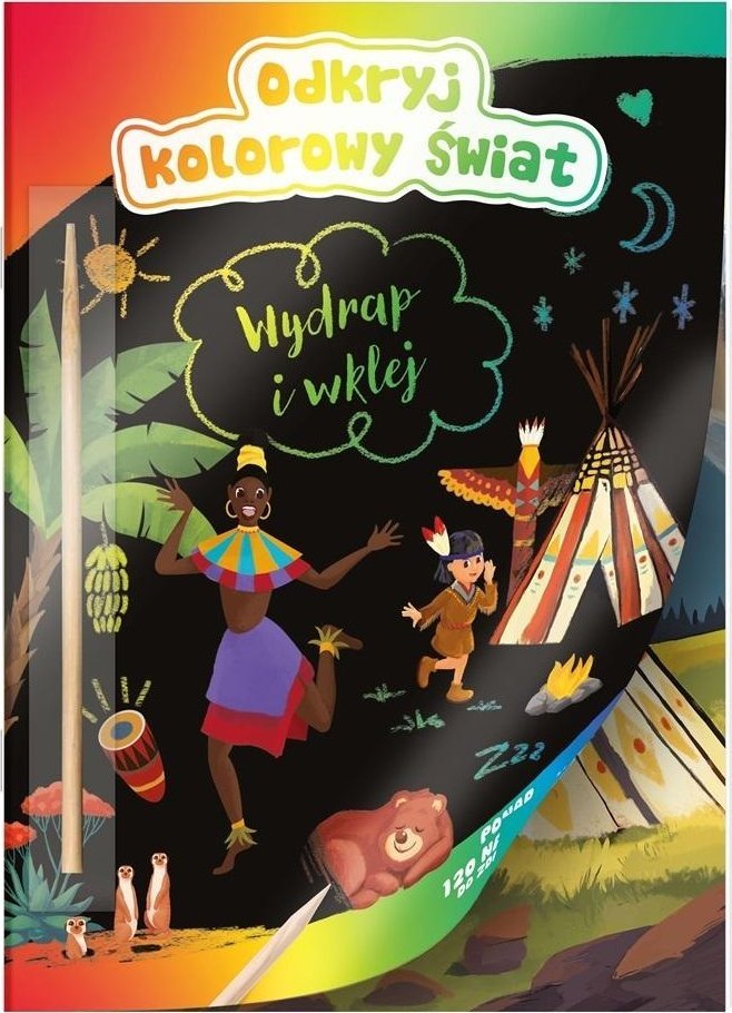 Odkryj kolorowy świat Wydrapywanka Indianie