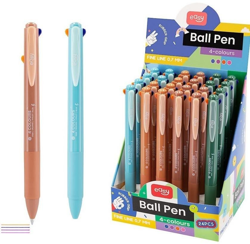 Długopis automatyczny czterokolorowy (24szt) EASY