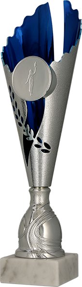 Victoria Sport Puchar plastikowy srebrno - niebieski