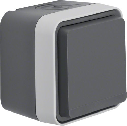 Berker Gniazdo pojedyncze W.1 SCHUKO kompletne IP55 szary (47403515)