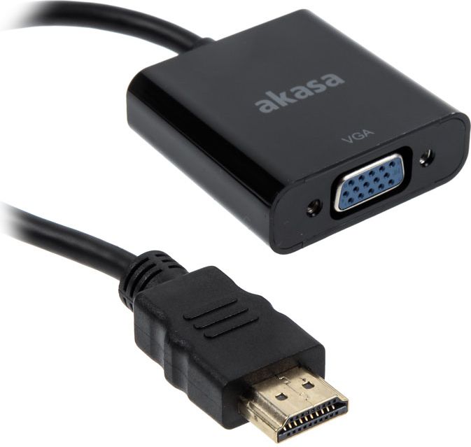 Adapter AV Akasa HDMI - D-Sub (VGA) czarny (AK-CBHD15-20BK)