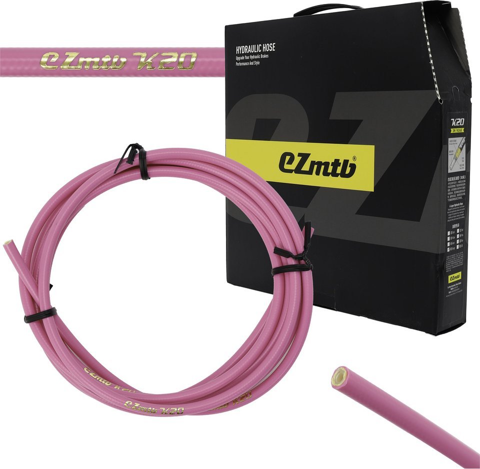 Przewód hamulcowy EZmtb K20, 4-warstwowy, różowy, 2 m