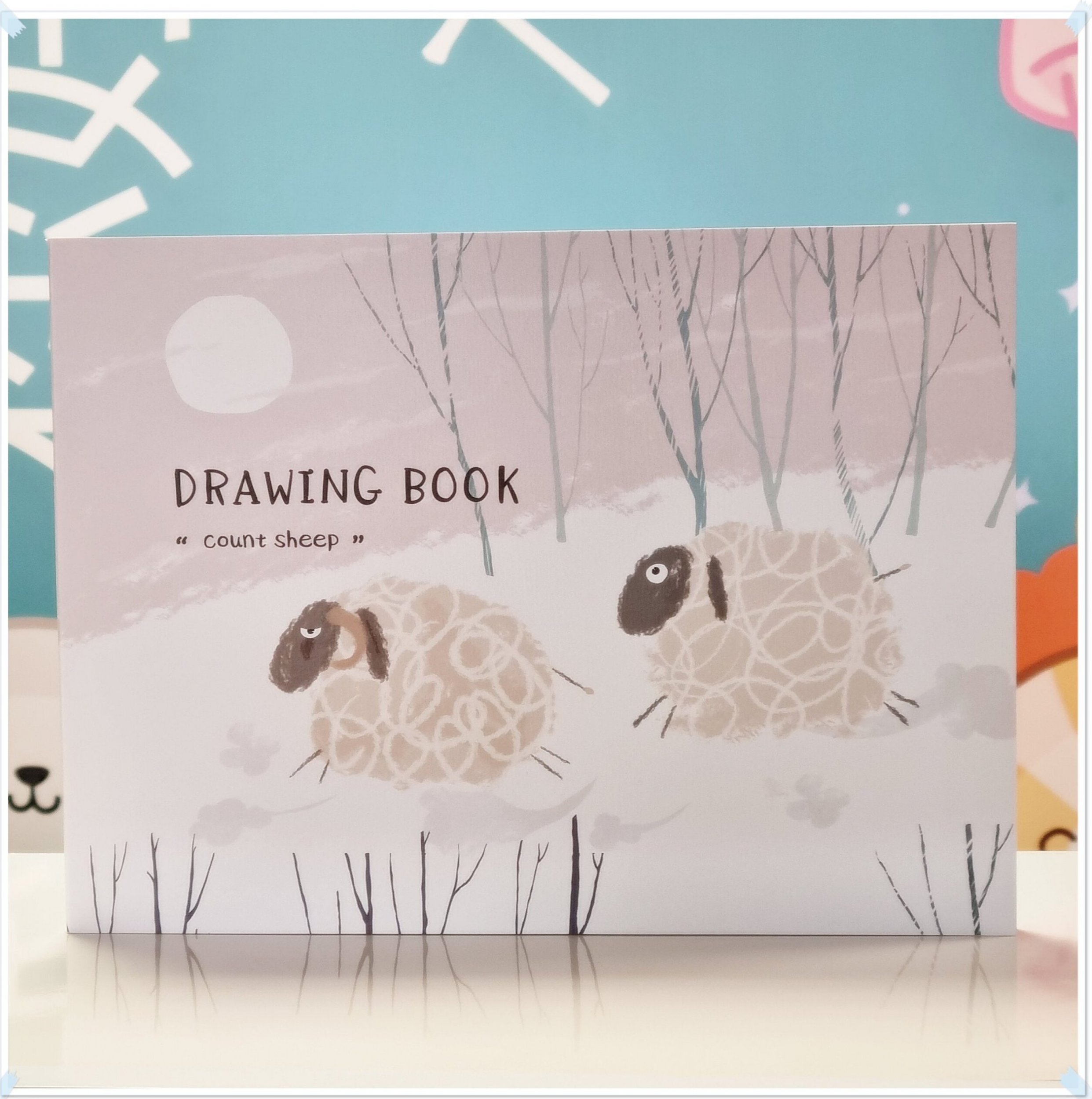 myHomelife Szkicownik blok rysunkowy owieczki w lesie