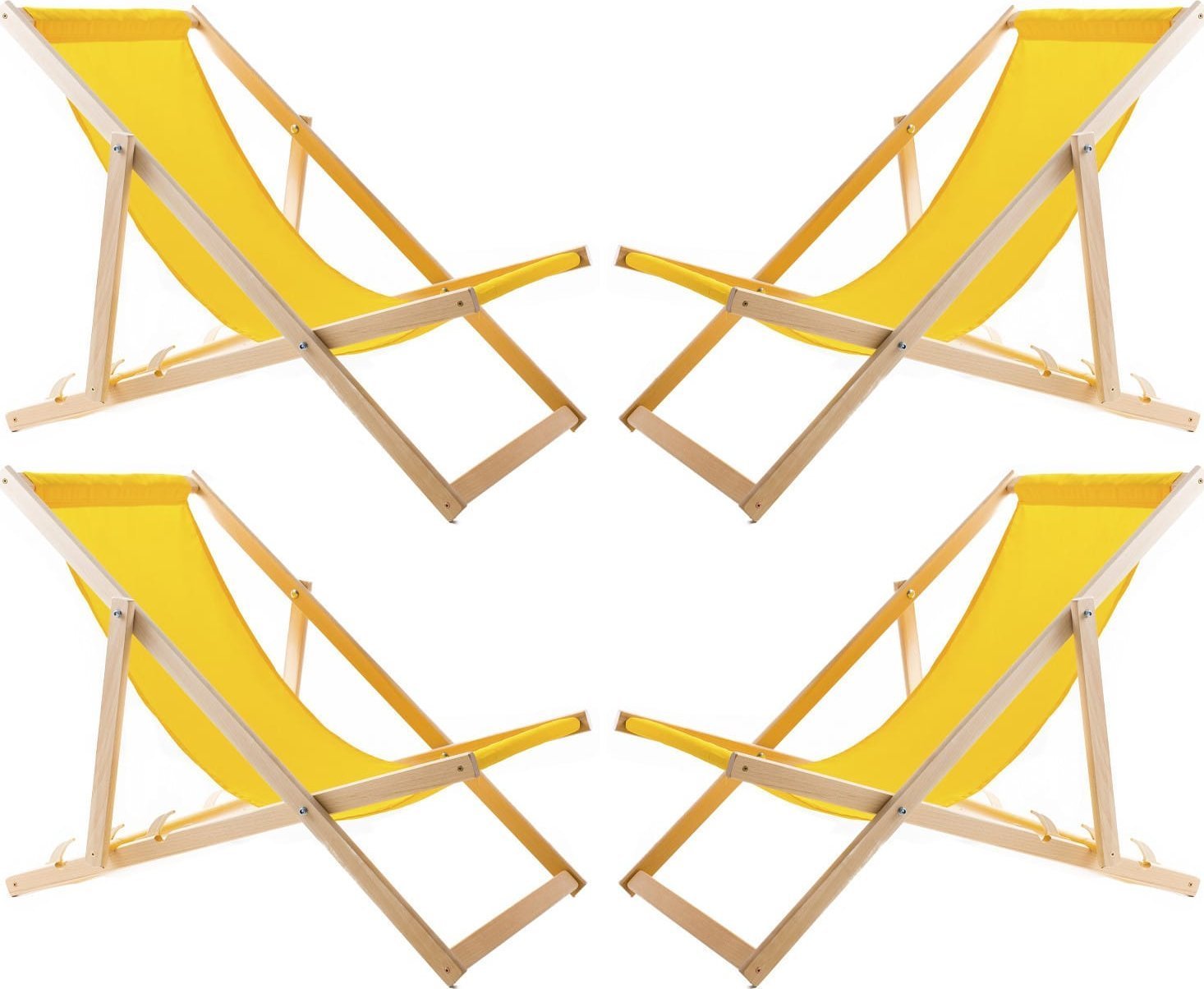 Zestaw dwóch leżaków żółtych, Woodok