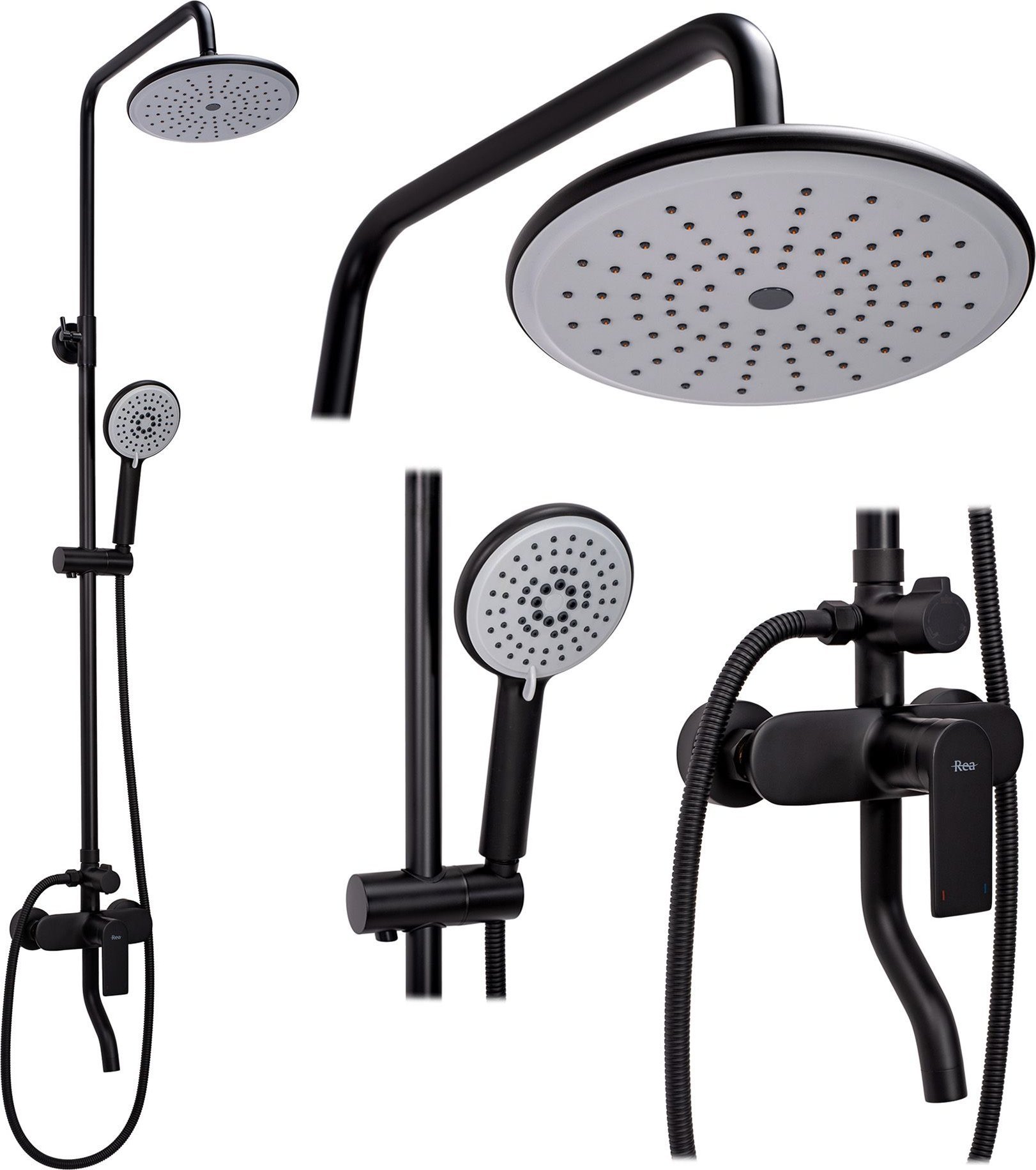 Rea Zestaw Prysznicowy Rea VERSO Czarny