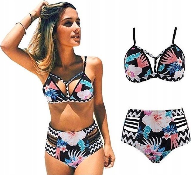 Pan i Pani Gadżet Strój kąpielowy hawajski z wysokim stanem XXL