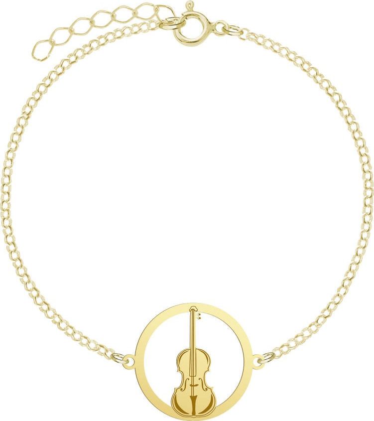 Radziszewska Pozłacana bransoletka Skrzypce