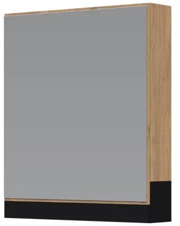 Szafka łazienkowa DUESA 1D 60cm dąb złoty z lustrem HALMAR