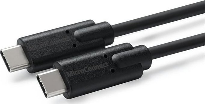 Kabel USB MicroConnect USB-C - USB-C 1 m Czarny (USB3.2CC1)