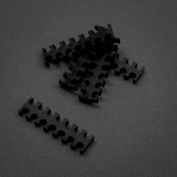 King Mod Services Grzebień na kable 14 otworów 3mm Czarny 5 sztuk (ZUUV-129)