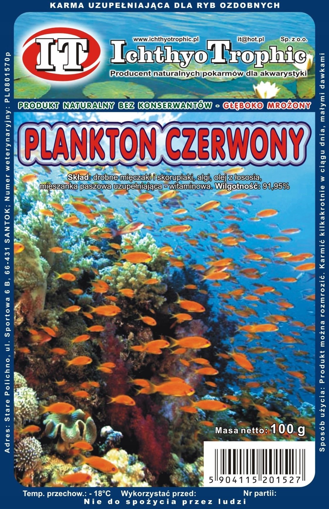 MROŻONKA PLANKTON CZERWONY 100G