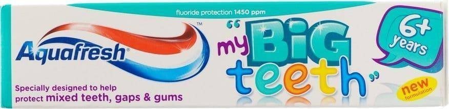GlaxoSmithKline Aquafresh Kids Big Teeth Pasta do Zębów 6+ 50 ml