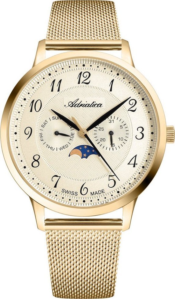 Zegarek Adriatica Zegarek męski Adriatica A1274.1121QF złoty