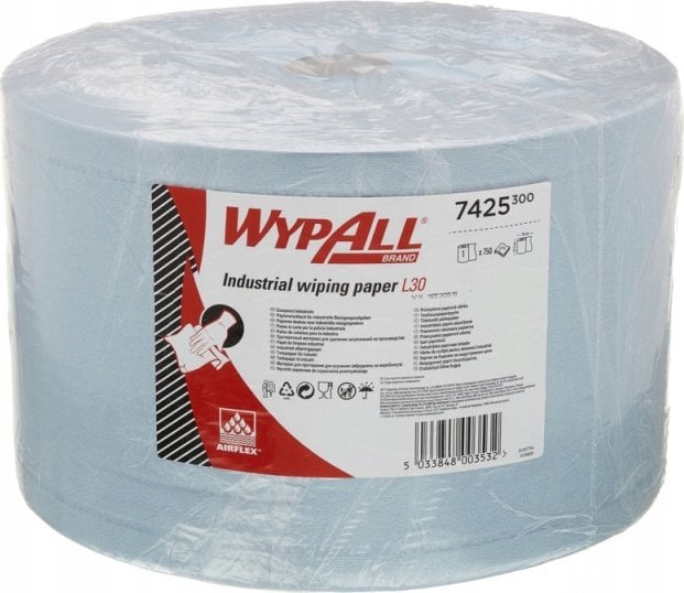 WYPALL Kimberly-Clark WypAll L30 - czyściwo w dużej roli, 3 warstwy, niebieskie