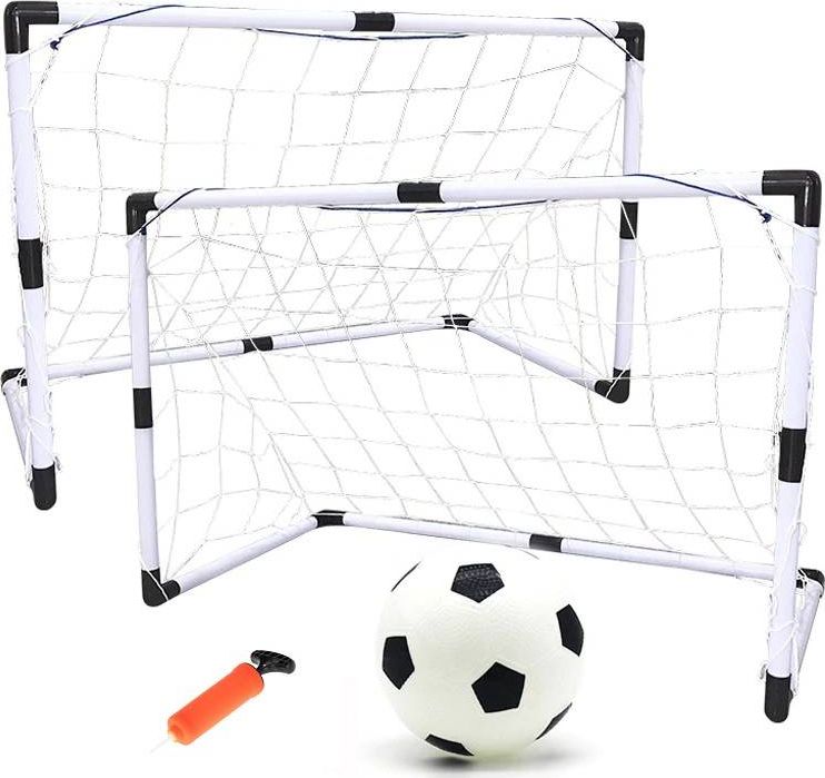 KIK Bramki piłkarskie 2 szt. 2w1+piłka+pompka