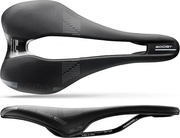Selle Italia Siodło SELLE ITALIA SLR BOOST TM SUPERFLOW L (id match - L3) manganese tube 7, duro-tek, soft touch, czarne (NEW)