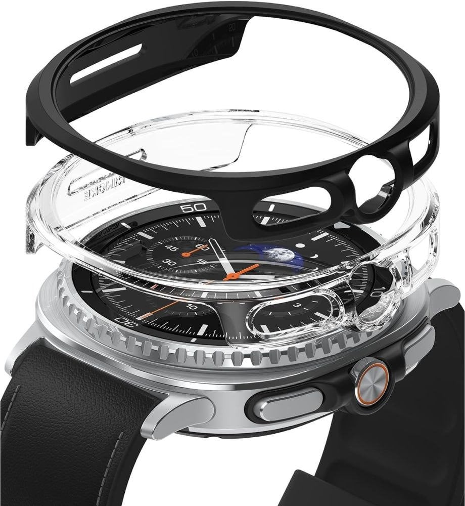 RINGKE SLIM 2-PACK GALAXY WATCH 8 CLASSIC (46 MM) CLEAR & MATTE BLACK