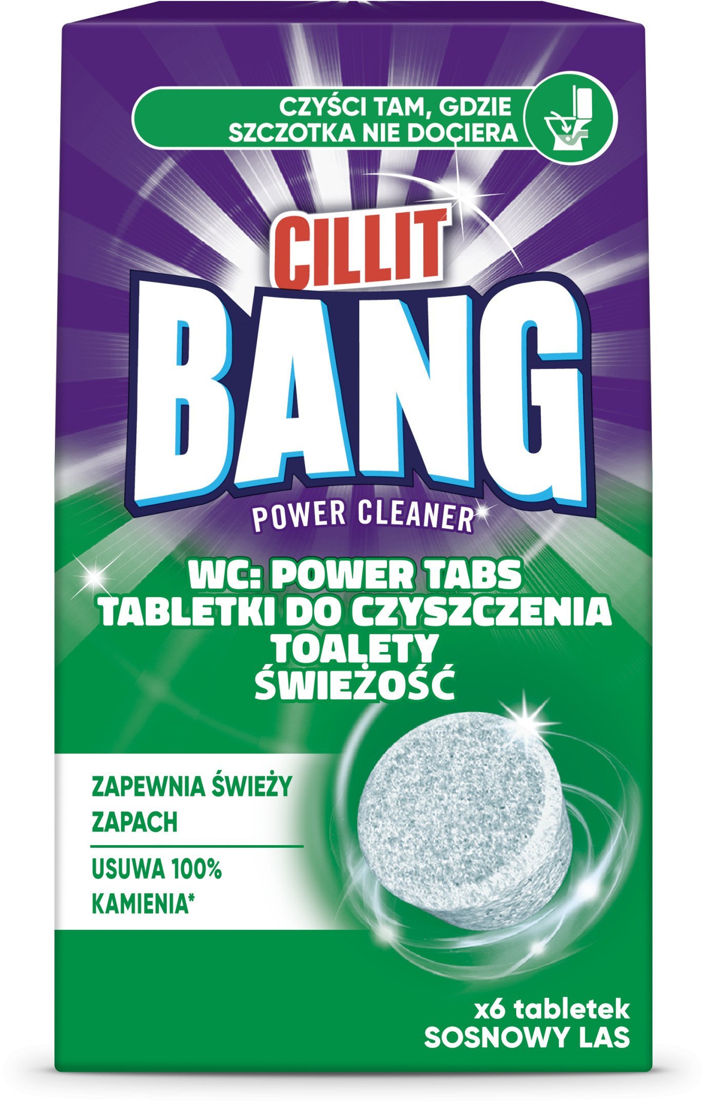 TABLETKI DO CZYSZCZENIA TOALETY CILLIT BANG A6 SOSNOWY LAS