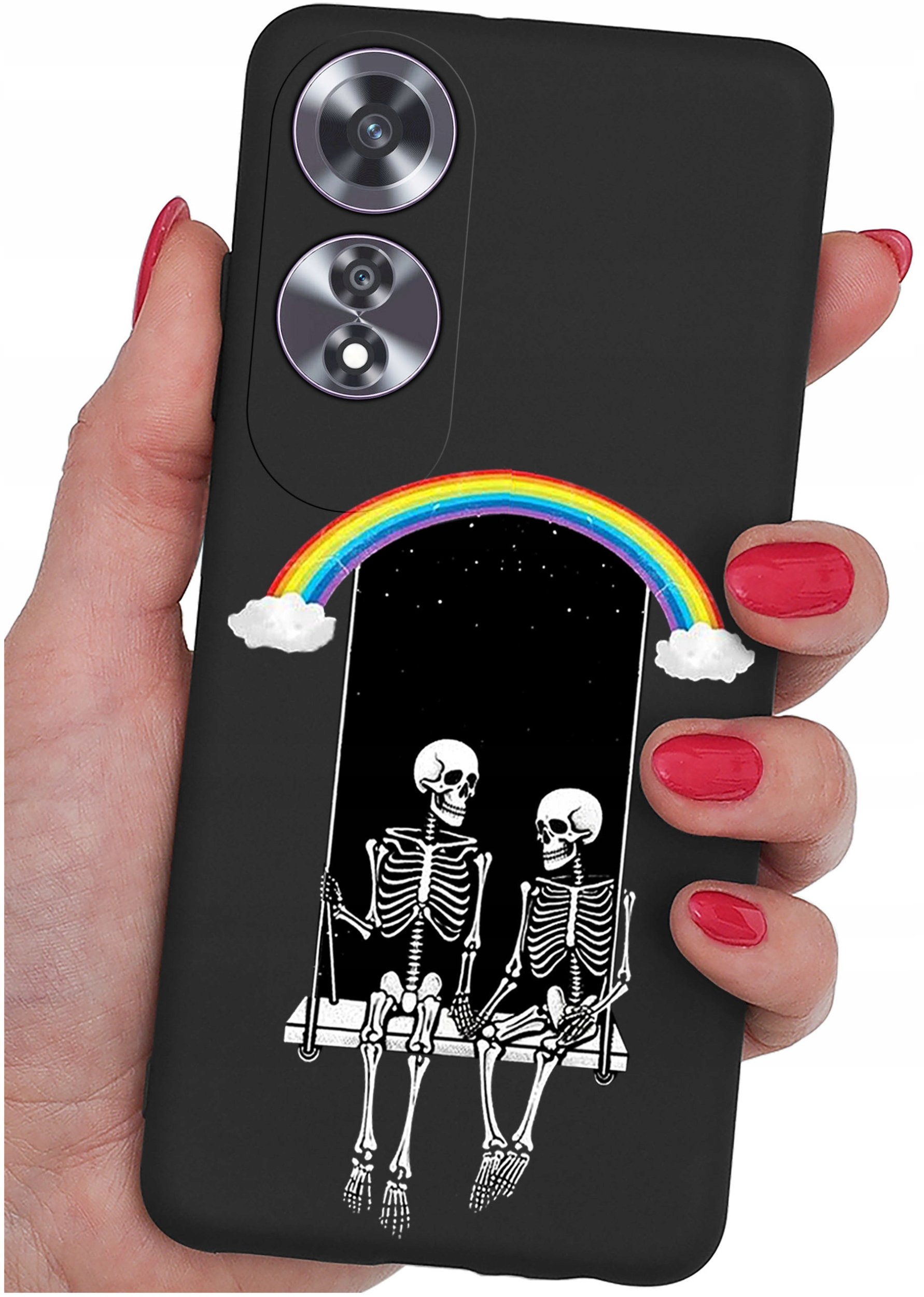 Etui do Oppo A60 4G WZORY |SILIKONOWE MATT CASE + SZKŁO 9H