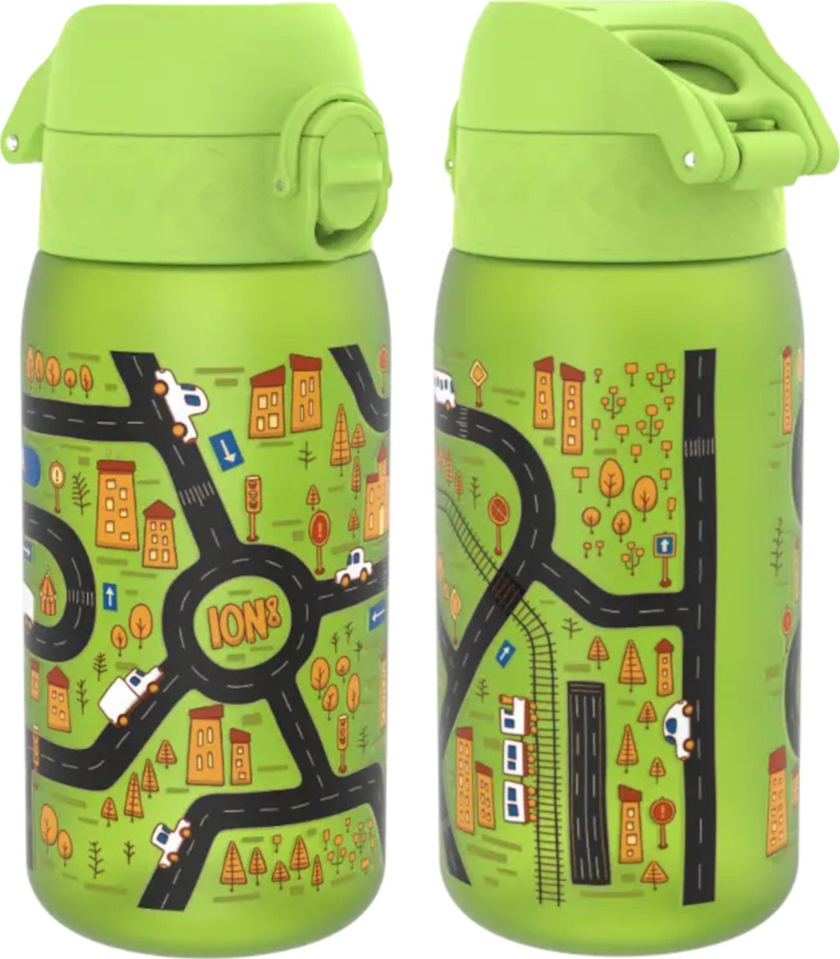 ion8 ION8 Zielona butelka na wodę dla dzieci w samochody i drogi 350 ml