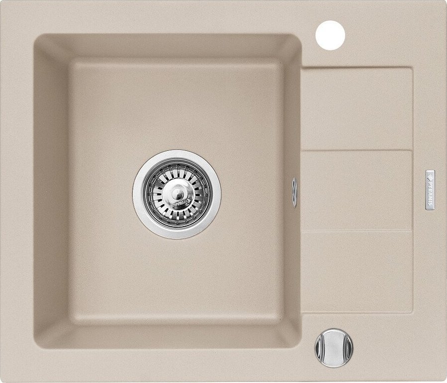 Zlewozmywak Pyramis Zlewozmywak granitowy Pyramis Sparta mini 56x44 1B1D Beż piaskowy
