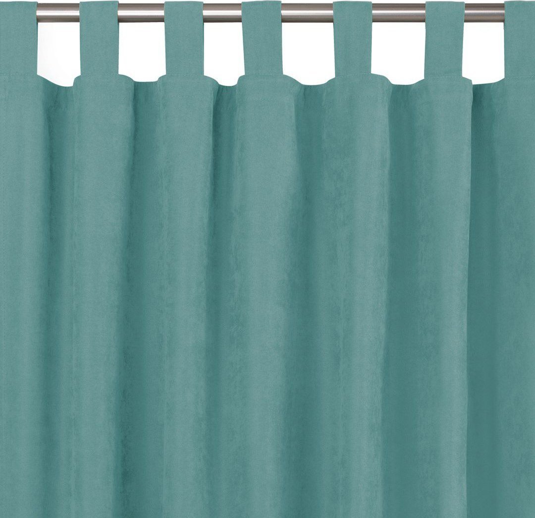 Homede Homede Zasłona MILANA szenilowa na szelkach 560x270 turkusowa