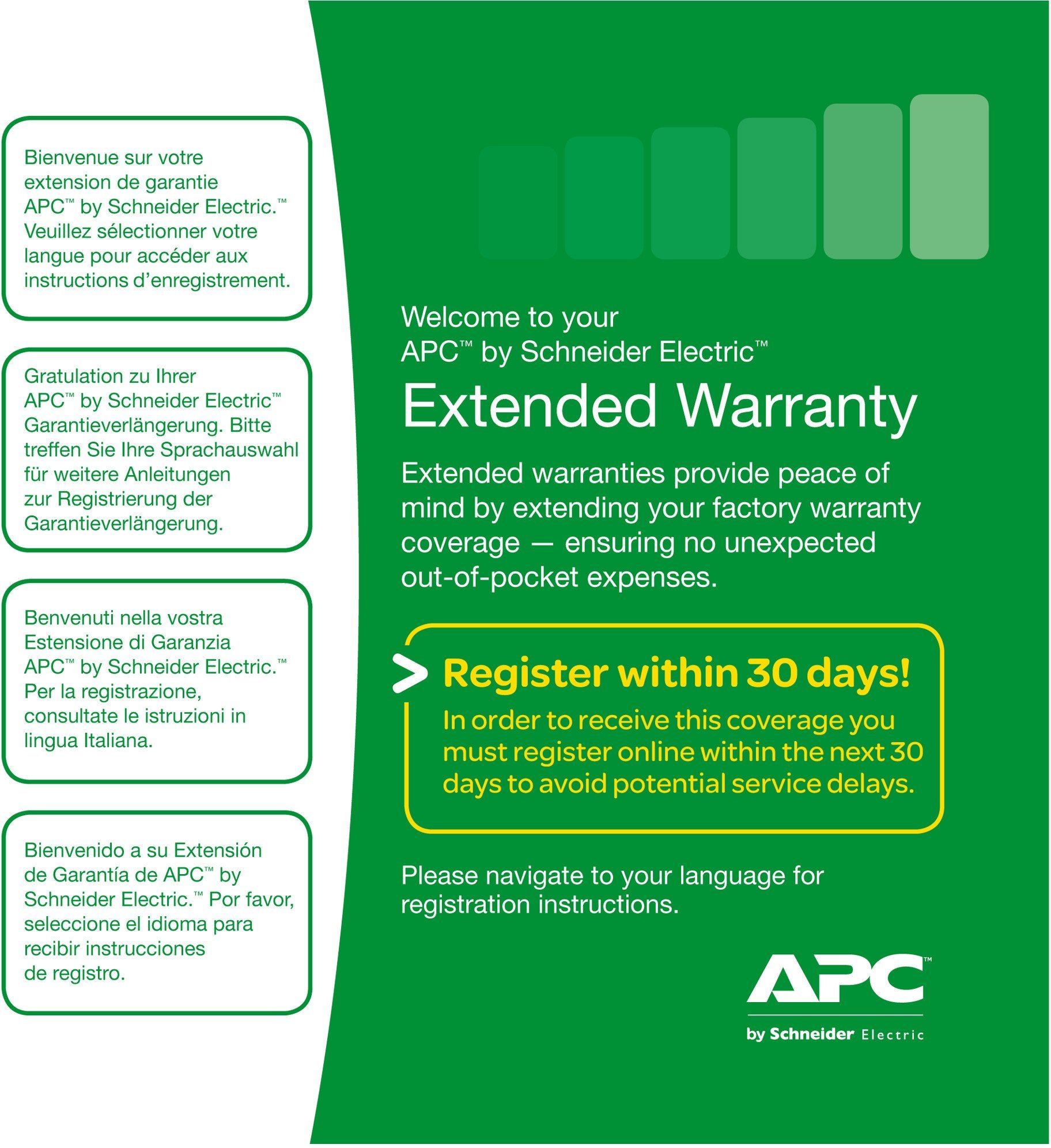 APC Service Pack 3 Year Warranty Extension (for new product purchases, CD) - SP-07