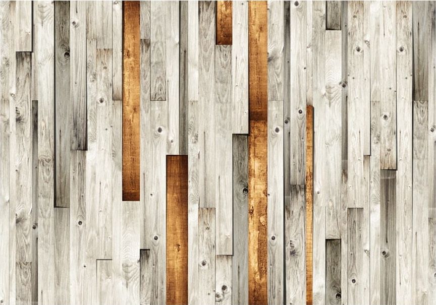 DecoNest Fototapeta - Drewniany motyw - 100X70