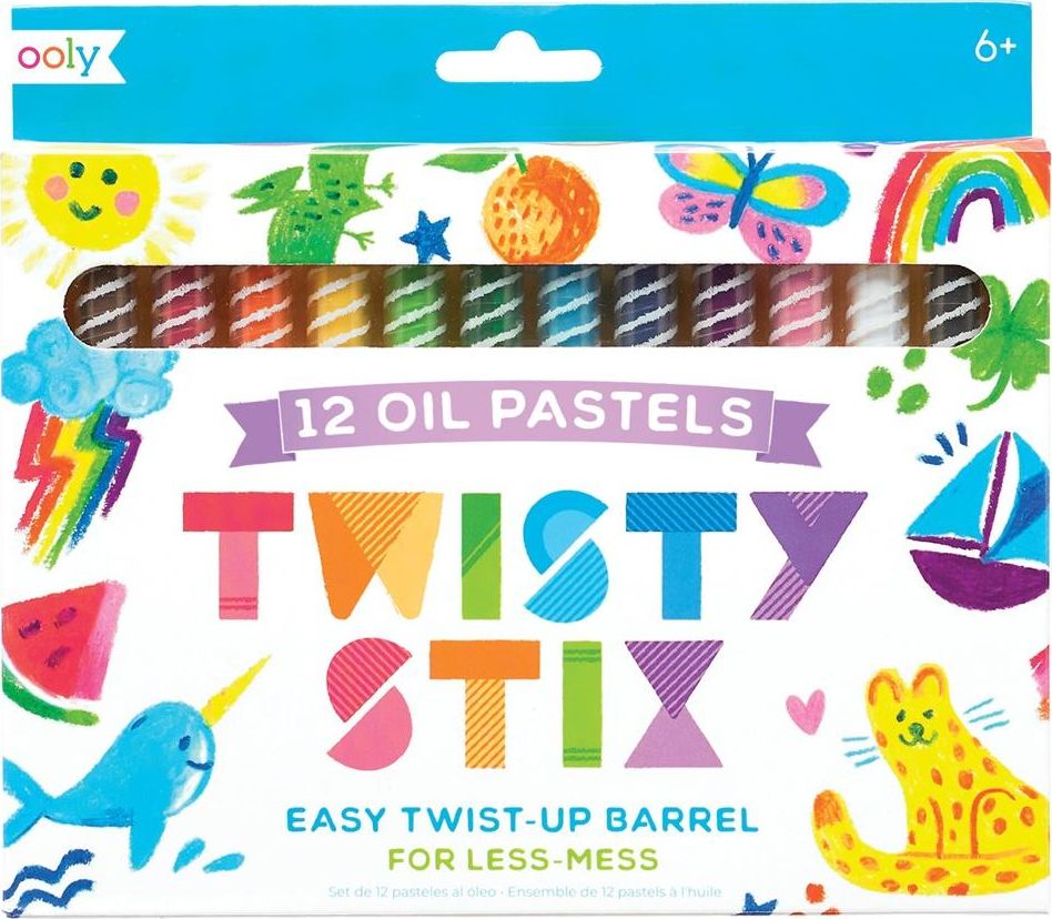 Kolorowe Baloniki Kredki olejne pastelowe wykręcane 12 kolorów