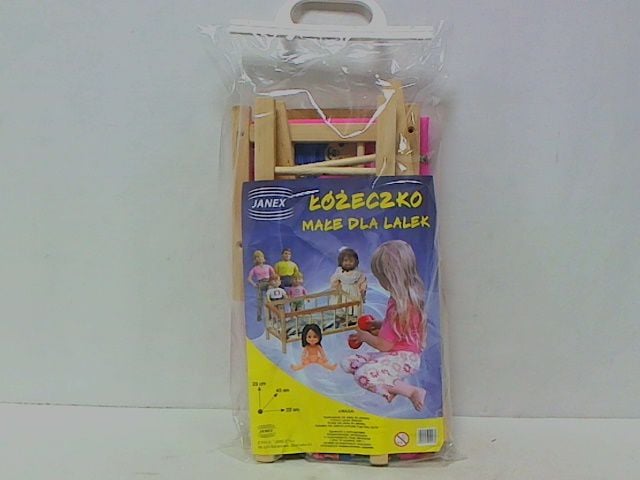 JANEX Łóżeczko małe dla lalek, bez baldachimu -ŁMBB