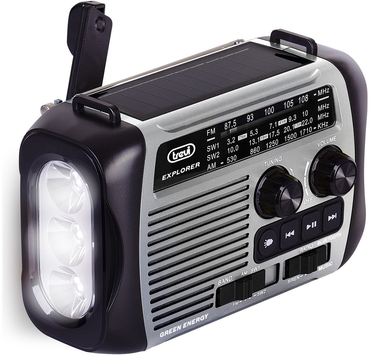 Radio Trevi Radija RA 7F30 BT Szary akumulator słoneczny bat.